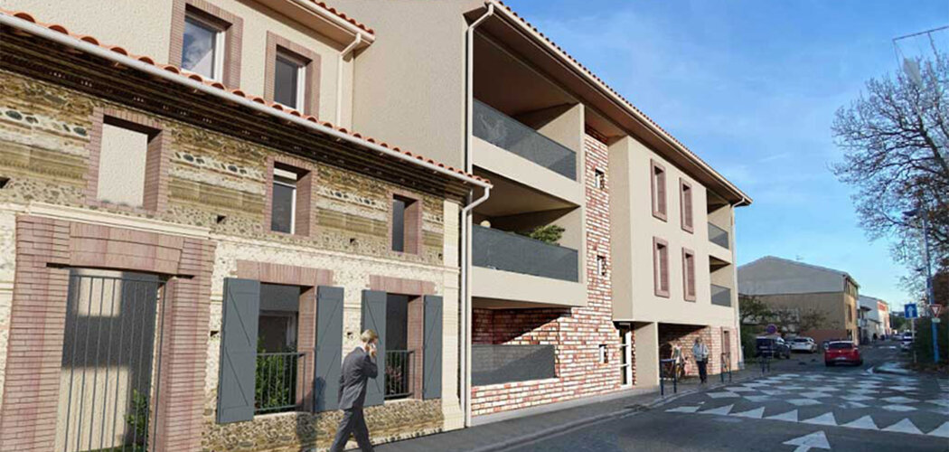 Programme immobilier neuf RESIDENCE TERRES ROSES - Castelginest à deux pas de la Grande Place du Général de Gaulle (31780) - Référence : 12853