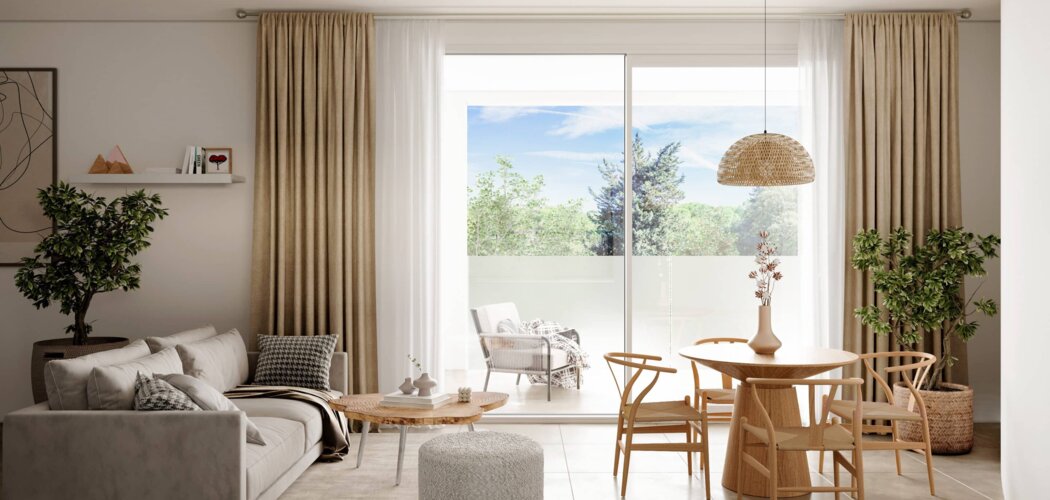 Programme immobilier neuf BLANC COTON - Castelnau-le-Lez : 17 appartements neufs à 200 m du tramway 2, espaces verts et confort écologique (34170) - Référence : 8567