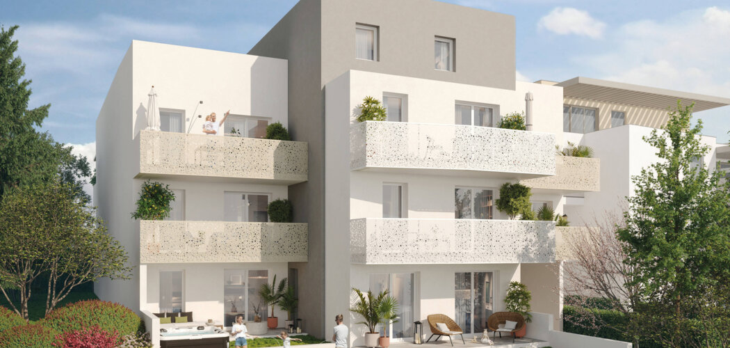 Programme immobilier neuf madeleine - Castelnau-le-Lez à deux pas des commodités et tram T2 (34170) - Référence : 9081