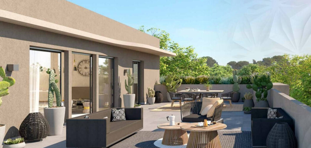 Programme immobilier neuf KHARA - Castelnau-le-Lez : Appartements T2–T3 avec terrasses, parking sécurisé et proximité centre-ville (34170) - Référence : 7199
