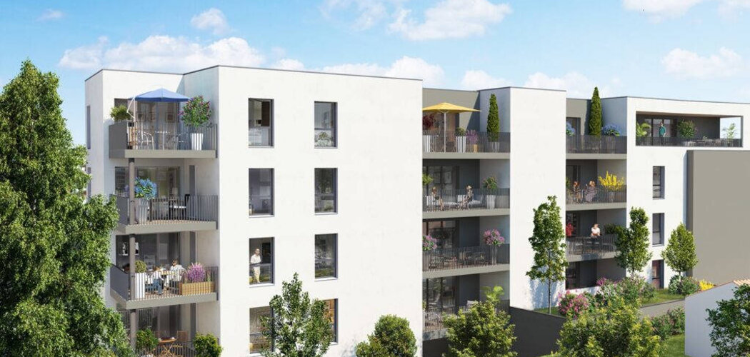 Programme immobilier neuf Les Terrasses de Rochet - Castelnau-le-Lez : Appartements T2–T4 avec balcons, terrasses et jardin paysager proche du tram Charles de Gaulle (34170) - Référence : 5944