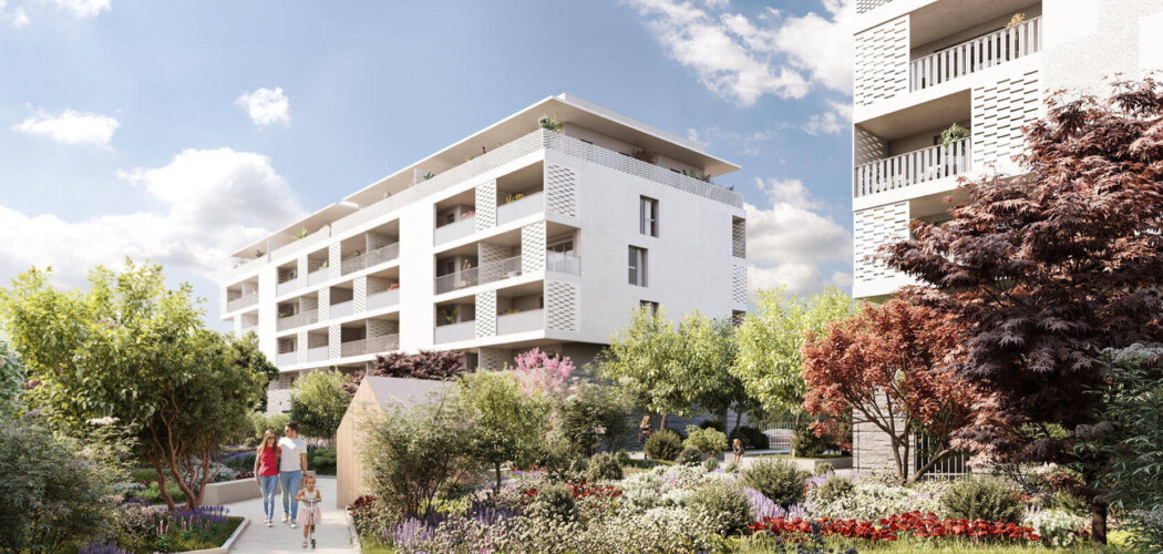 Programme immobilier neuf Les Jardins de Verchant - Castelnau-le-Lez : Appartements T2–T5 avec terrasses, espaces paysagers et proximité Parc du Verchant (34170) - Référence : 11427