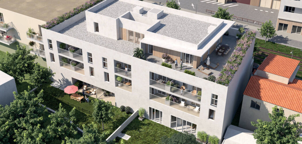 Programme immobilier neuf Atelier 13 - Castelnau-le-Lez, résidence neuve proche tram 2 et commerces en métropole montpelliéraine (34170) - Référence : 9079