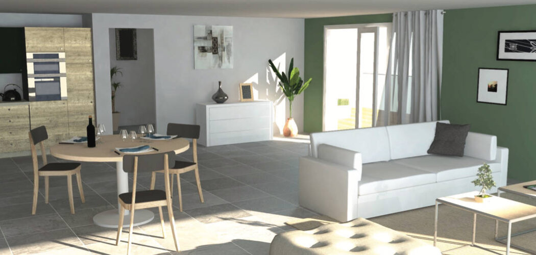 Programme immobilier neuf LES PORTES DE NIMES - Caveirac : Appartements T2–T3 avec mezzanines, parking et luminosité au cœur du centre-ville (30820) - Référence : 11408