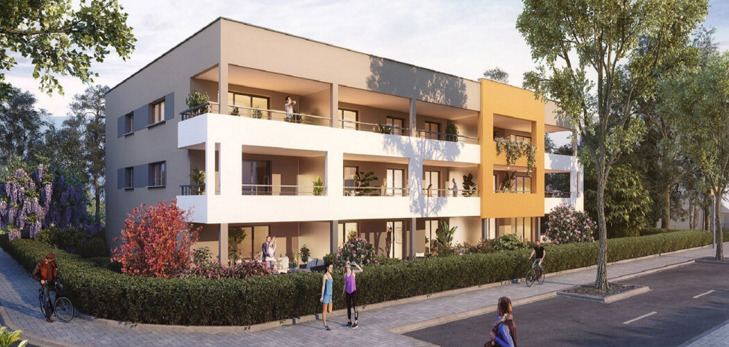 Programme immobilier neuf FLORE - Cernay : Appartements T2–T3 avec terrasses, balcons et plancher chauffant proche des rives de la Thur (68700) - Référence : 5229