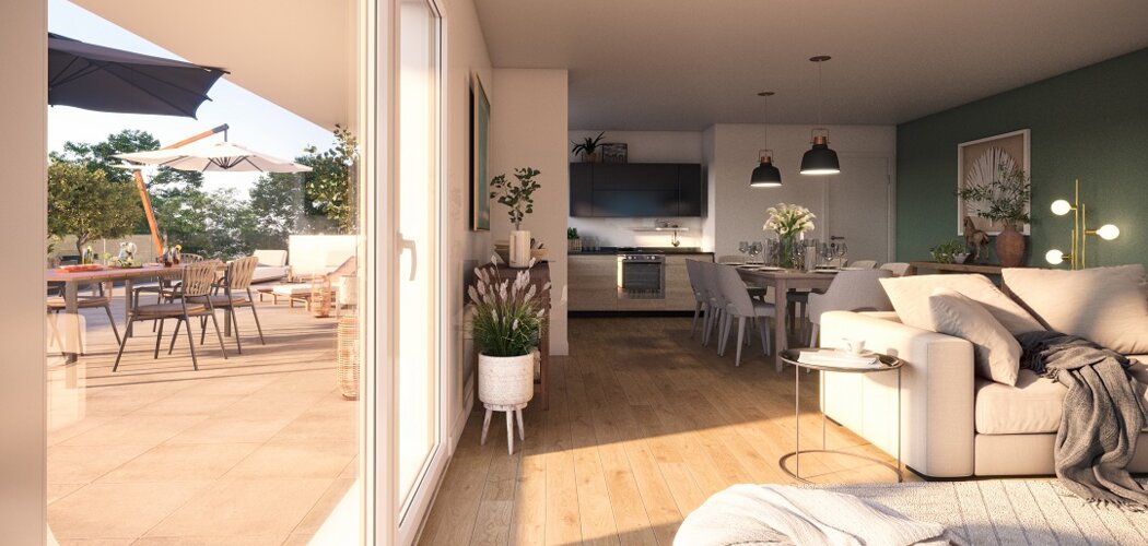 Programme immobilier neuf L'AVENTIN - Cesson-Sévigné : 18 appartements neufs T2–T6 dans le quartier Via Silva à 15 min de Rennes (35510) - Référence : 15297