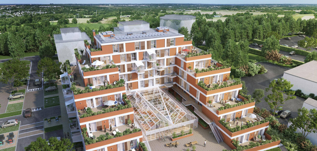 Programme immobilier neuf Happy - Cesson-Sévigné : Appartements T2–T5 avec serre bioclimatique, terrasses filantes et parquet stratifié dans le secteur des Hauts de Sévigné (35510) - Référence : 14444