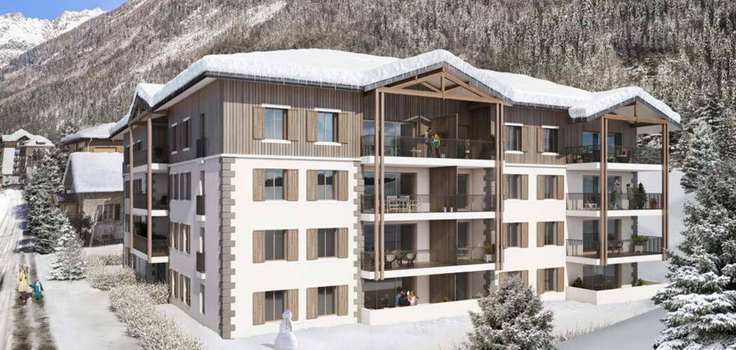 Programme immobilier neuf WHITE PEARL - Chamonix Mont-Blanc : Appartements T2–T6 avec balcons habitables et finitions soignées proche du centre-ville (74400) - Référence : 4976