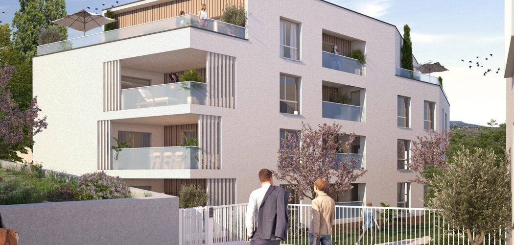 Programme immobilier neuf Cristal - Champagne-au-Mont-d'Or : Appartements T2–T5 avec balcons, terrasses et parc paysager proche des commodités (69410) - Référence : 5879