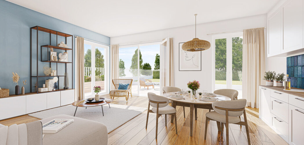 Programme immobilier neuf Les Jardins d'Henri IV - Chartres : appartements neufs dans le secteur des Clos, 12 min du centre en bus (28000) - Référence : 11405