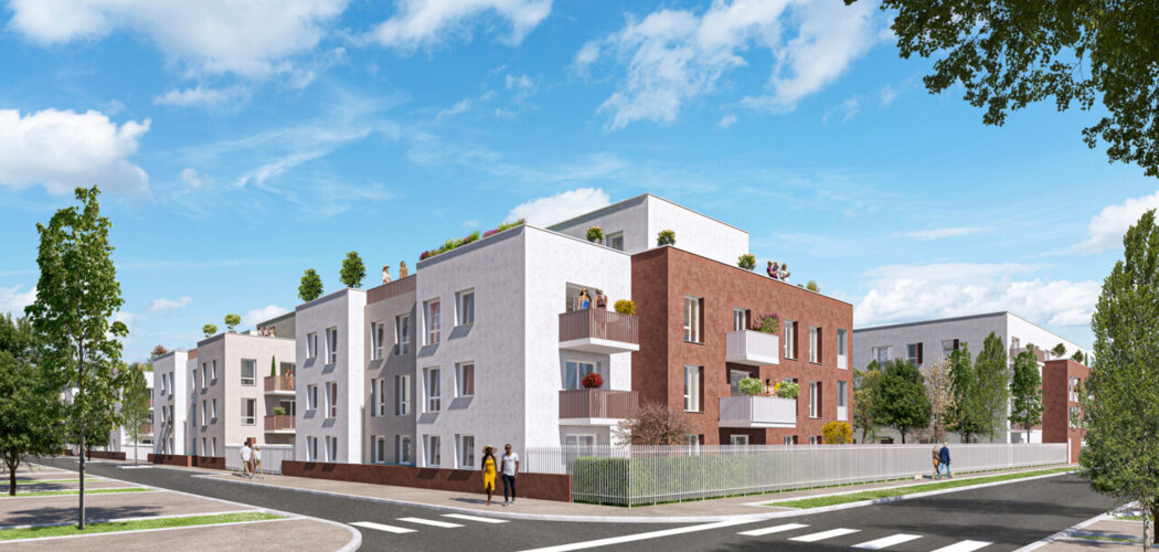 Programme immobilier neuf Les Jardins d'Henri IV - Chartres : appartements neufs dans le secteur des Clos, 12 min du centre en bus (28000) - Référence : 11405