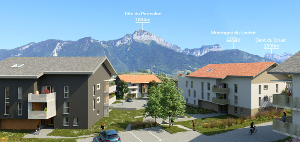 Programme immobilier neuf L'Ermengarde - Charvonnex : Appartements T2–T4 avec balcons, terrasses et vue sur le Parmelan au cœur de la nature (74370) - Référence : 4903