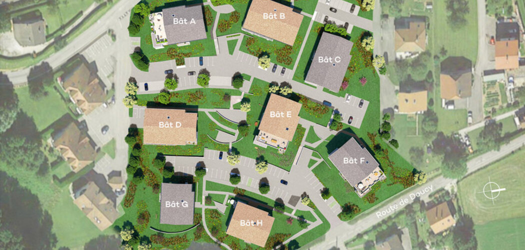 Programme immobilier neuf L'Ermengarde - Charvonnex : Appartements T2–T4 avec balcons, terrasses et vue sur le Parmelan au cœur de la nature (74370) - Référence : 4903