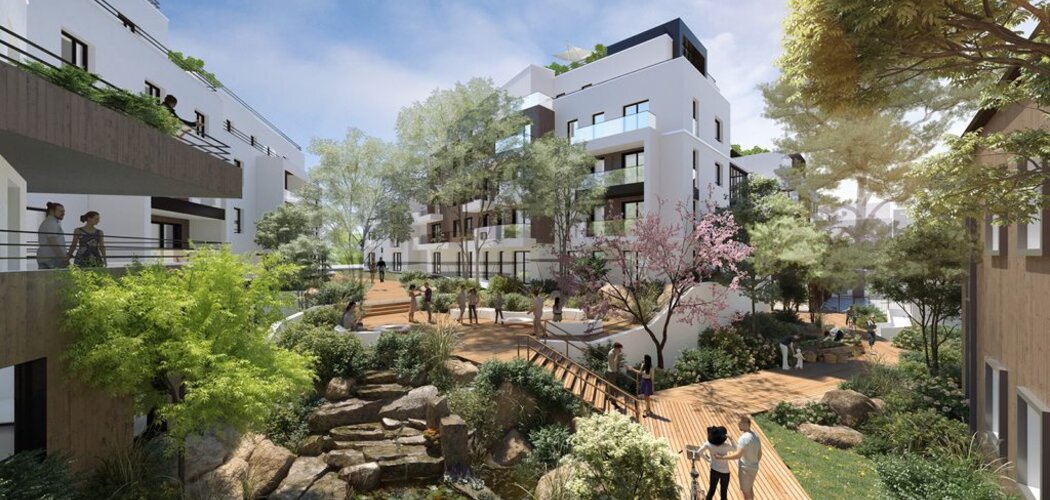 Programme immobilier neuf Le Patio des Artistes - Chatou : Appartements T2–T5 avec jardins, loggias et commerces proche de l’île des Impressionnistes (78400) - Référence : 14244