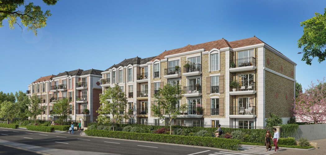Programme immobilier neuf Le Clos Chantereine - Chelles : appartements et maisons neuves à 600 m du centre commercial Terre-Ciel (77500) - Référence : 15683