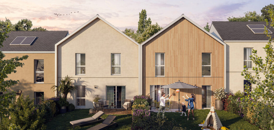 Programme immobilier neuf DOMAINE D'ANJOU - Chemillé-en-Anjou : Appartements studio–T4 et maisons T3–T5 avec jardins privatifs, parking résident et proximité centre bourg (49120) - Référence : 9850