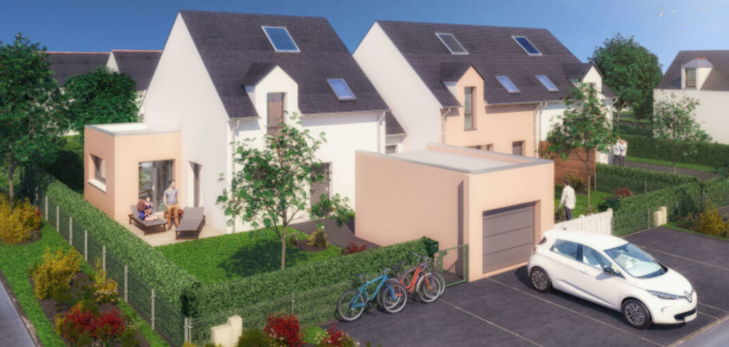 Programme immobilier neuf LE SQUARE CELTIEN - Cheux : 10 maisons T4–T5 avec jardins, garages et prêt à taux zéro à 10 min de Caen (14740) - Référence : 12834