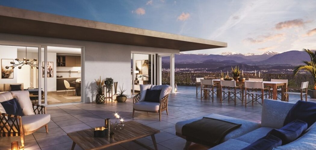 Programme immobilier neuf Domaine Férédie - Claix : Appartements T3–T5 avec terrasses, jardins et isolation RT2012 en plein cœur de ville (38640) - Référence : 14220