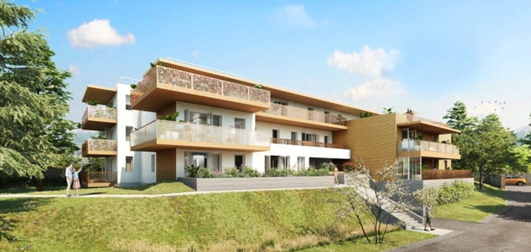 Programme immobilier neuf Domaine Férédie - Claix : Appartements T3–T5 avec terrasses, jardins et isolation RT2012 en plein cœur de ville (38640) - Référence : 14220