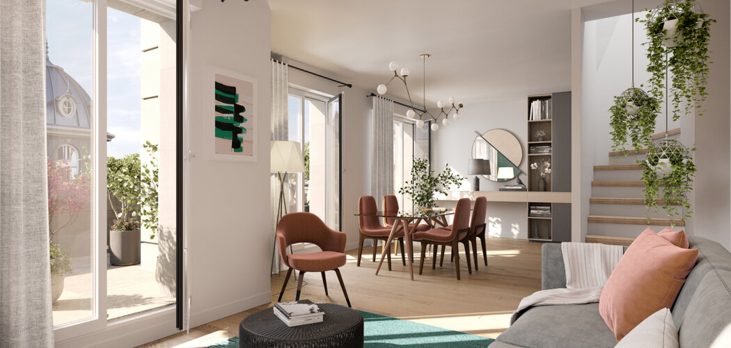 Programme immobilier neuf Panorama Beaurivage - Montsouris - Clamart à 500 m du tramway T6 Soleil Levant (92140) - Référence : 17430