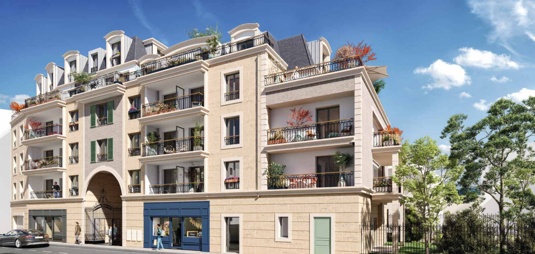 Programme immobilier neuf LES TERRASSES MANSART - Clamart proche tram T6 Soleil Levant résidence moderne et verdoyante (92140) - Référence : 17119
