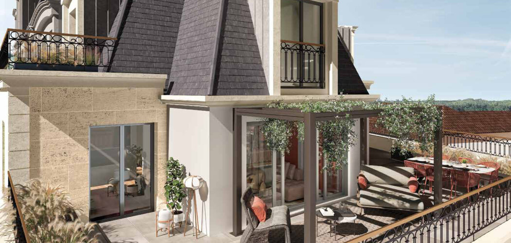 Programme immobilier neuf LES TERRASSES MANSART - Clamart proche tram T6 Soleil Levant résidence moderne et verdoyante (92140) - Référence : 17119