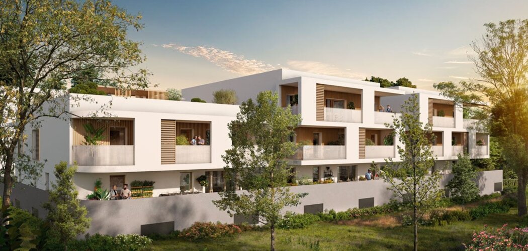 Programme immobilier neuf LE SWING - Clapiers : appartements neufs du 2 au 5 pièces en éco-quartier Castellet (34830) - Référence : 8288
