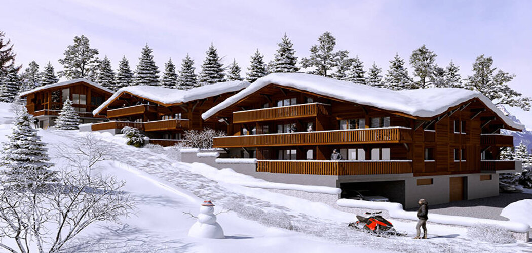 Programme immobilier neuf PREMIERES LOGES - Combloux : Appartements studio–T5 avec vue sur le Mont-Blanc et terrasses à deux pas de la navette (74920) - Référence : 4015