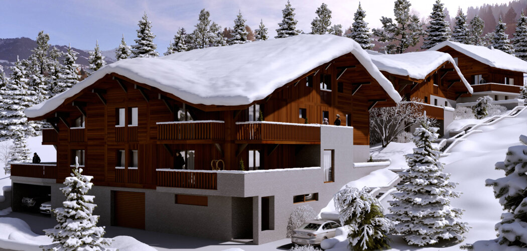 Programme immobilier neuf PREMIERES LOGES - Combloux : Appartements studio–T5 avec vue sur le Mont-Blanc et terrasses à deux pas de la navette (74920) - Référence : 4015