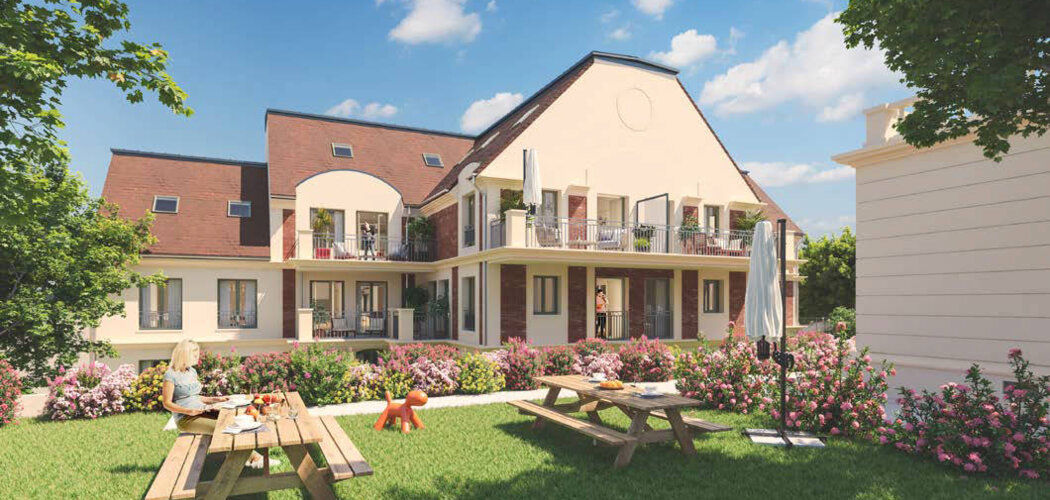 Programme immobilier neuf Domaine Naturé Seine - Cormeilles-en-Parisis : Appartements T2–T4 et maisons T3–T4 avec terrasses, panorama et façades en pierre au cœur d’un cadre exceptionnel (95240) - Référence : 14448