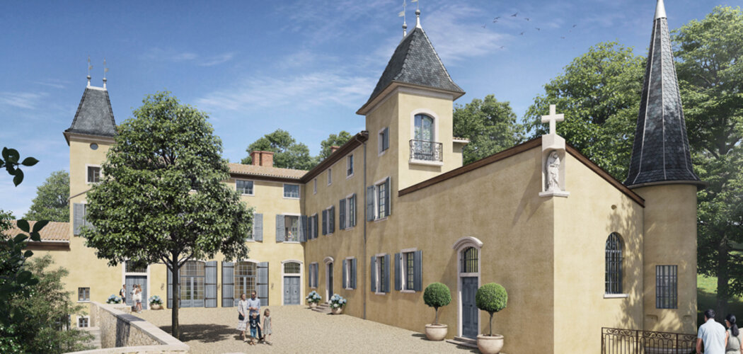Programme immobilier neuf CHATEAU LA GUERRIÈRE - Couzon-au-Mont-d’Or : appartements duplex et maisons triplex dans un domaine historique, à 15 min de Lyon (69270) - Référence : 15635