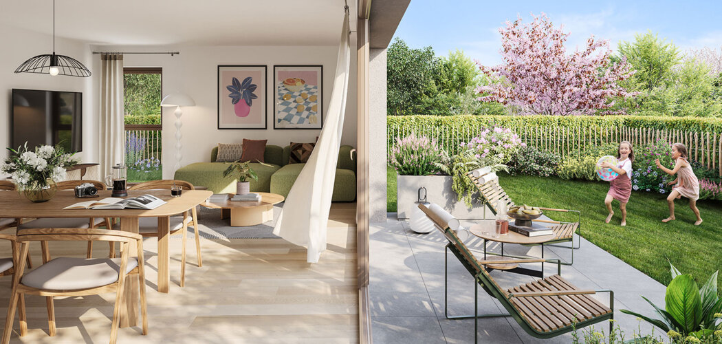 Programme immobilier neuf L'EMBELLIE - Craponne, maisons neuves et appartements à 10 km de Lyon et de ses commodités (69290) - Référence : 15945