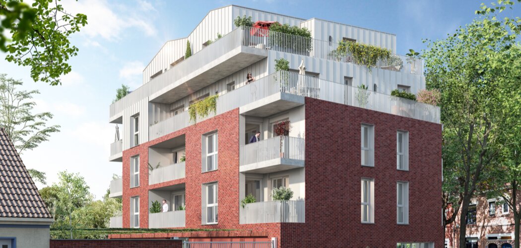 Programme immobilier neuf Résidence Le Nôtre - Croix : 12 appartements neufs T2–T4 à 500m du parc Barbieux (59170) - Référence : 15765