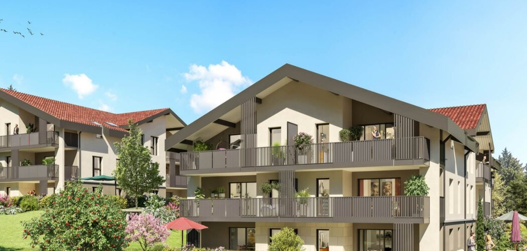 Programme immobilier neuf OUREA - Crozet : Appartements T2–T4 avec jardins privatifs, bornes électriques et proximité station Mont-Jura (01170) - Référence : 14278
