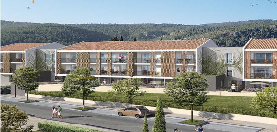 Programme immobilier neuf LE JAS DES PINS - Cuges-Les-Pins : Appartements T2–T5 avec terrasses, jardins et vue sur les collines proche du parc de loisirs (13780) - Référence : 3821