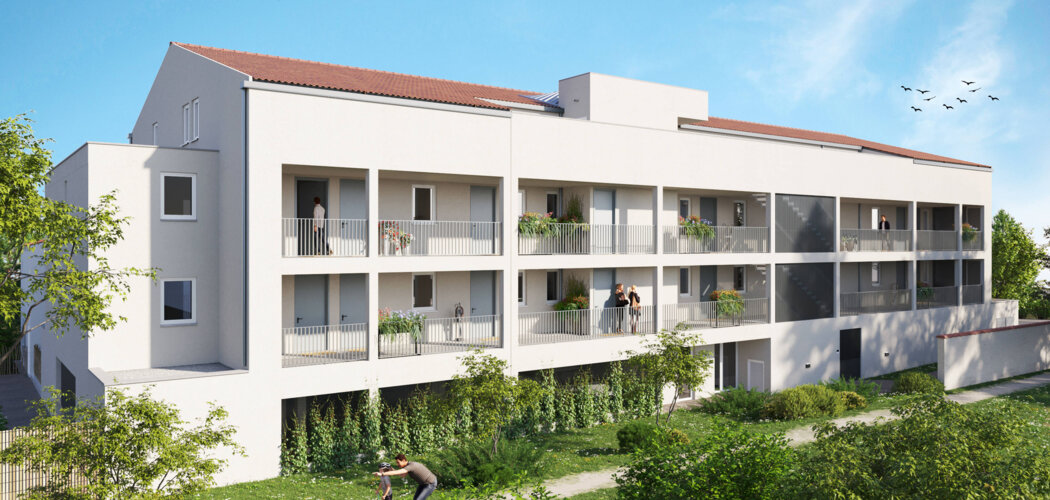 Programme immobilier neuf Krysalis - Cugnaux : Appartements T2–T4 avec terrasses, parking sécurisé et proximité centre-ville (31270) - Référence : 7091