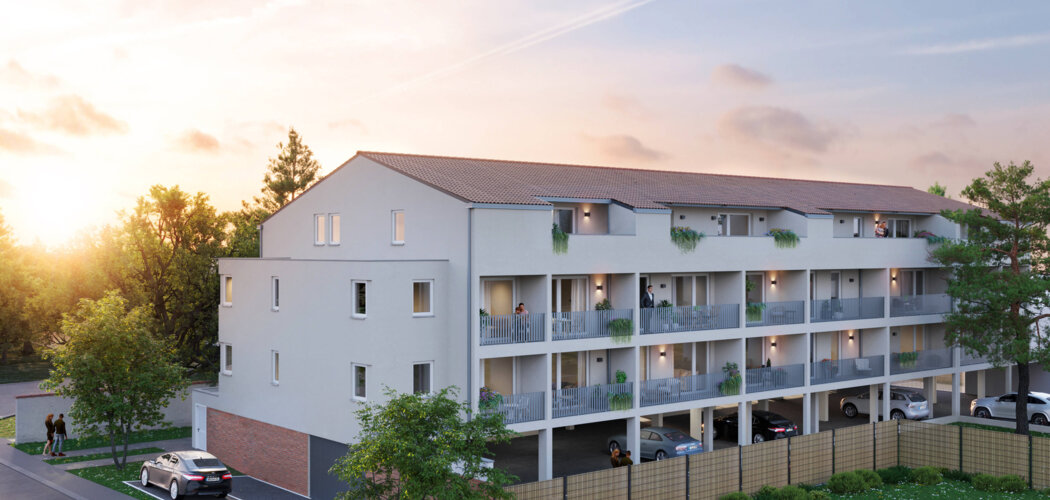 Programme immobilier neuf Krysalis - Cugnaux : Appartements T2–T4 avec terrasses, parking sécurisé et proximité centre-ville (31270) - Référence : 7091