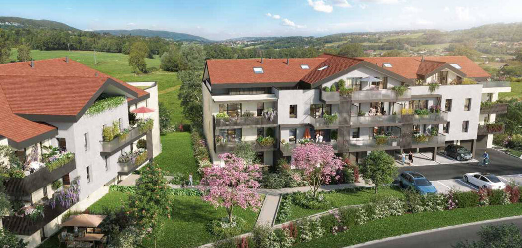 Programme immobilier neuf ÔRIZON - Cuvat : Appartements T2–T4 avec domotique, parquet stratifié et parking au centre du village (74350) - Référence : 6522