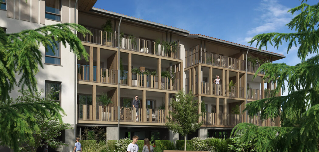 Programme immobilier neuf Deux cèdres - Dax cœur historique à deux pas des commerces (40100) - Référence : 13035