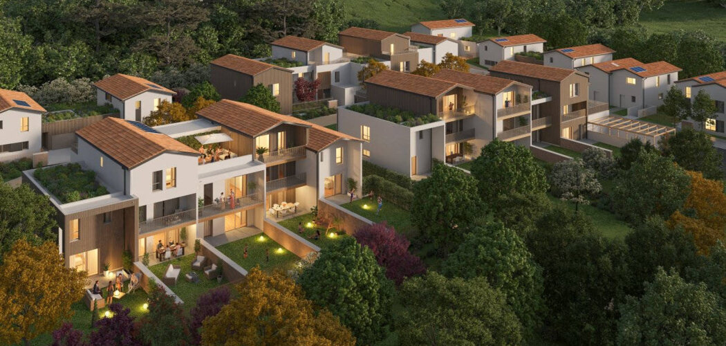 Programme immobilier neuf LE HAMEAU DES AMOUREUX - Décines-Charpieu : appartements et maisons neuves en centre-ville (69150) - Référence : 14871