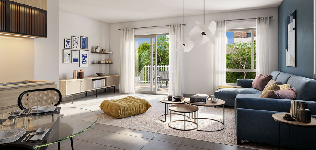 Programme immobilier neuf Entracte - Décines Charpieu appartements lumineux proche tramways T3 et T7 (69150) - Référence : 17559