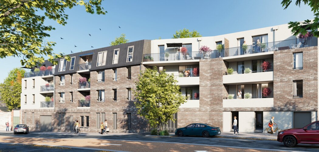 Programme immobilier neuf Côté Ouest - Déville-lès-Rouen : 43 logements neufs du studio au T4 à 5 min du centre-ville (76250) - Référence : 15921
