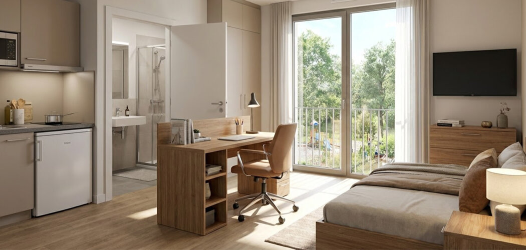 Programme immobilier neuf PARC AVENUE - Dijon : 182 logements étudiants du studio au T5 à 2 pas du tramway T2 Junot (21000) - Référence : 14629