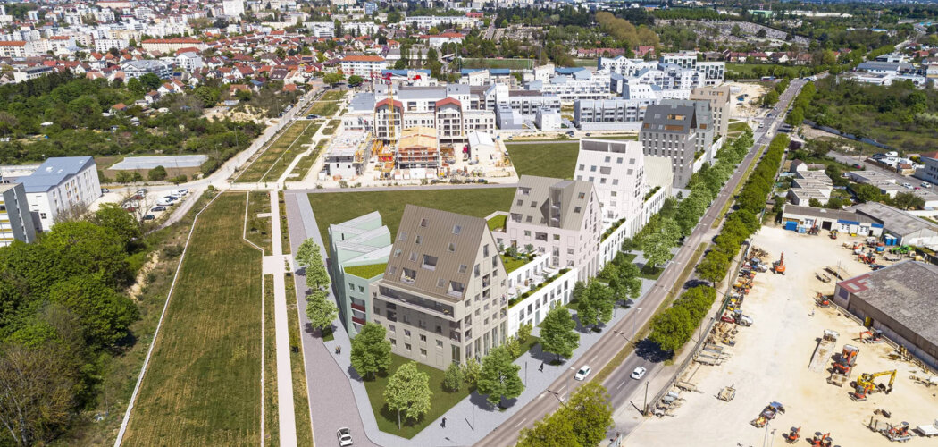 Programme immobilier neuf BILOBA - ACCESSION ABORDABLE - Dijon : Appartements studio–T4 avec toits-terrasses, cuisines équipées et écoquartier proche des commerces (21000) - Référence : 14632