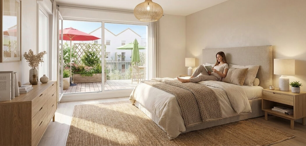 Programme immobilier neuf SOLSTICES - Dijon : Appartements T2–T5 avec jardins, potagers partagés et 1500 m² d’espaces verts dans l’écocité du Jardin des Maraîchers (21000) - Référence : 14401