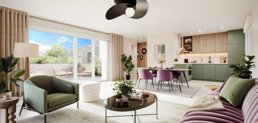 Programme immobilier neuf GARDEN STATE - Bat D - STRADA - Dijon, résidence neuve à 3 min de la Toison D'Or et 150 m du tramway T2 (21000) - Référence : 11090