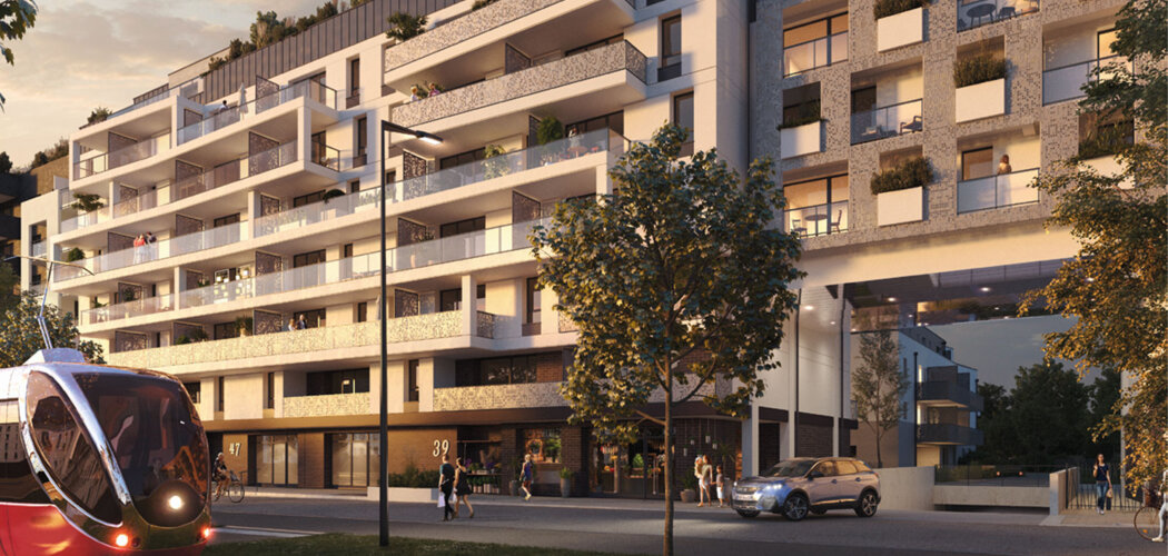 Programme immobilier neuf GARDEN STATE - Bat D - STRADA - Dijon, résidence neuve à 3 min de la Toison D'Or et 150 m du tramway T2 (21000) - Référence : 11090