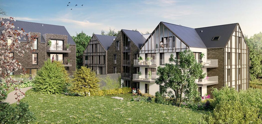 Programme immobilier neuf LE CLOS DE LA VICOMTE - Dinard : appartements et maisons neuves du studio au T4 à 5 min de la plage (35800) - Référence : 18009