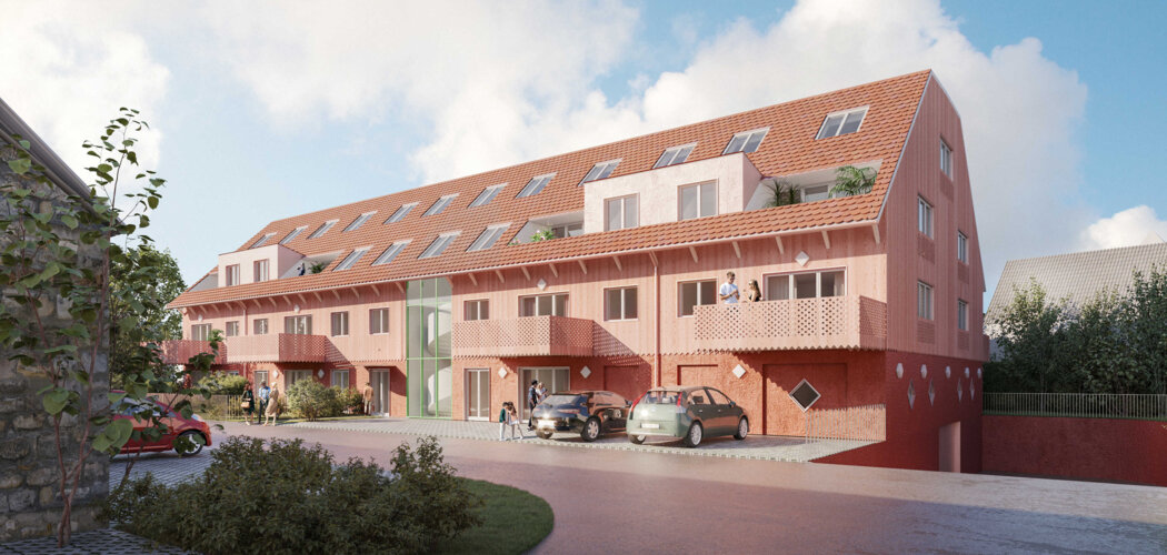 Programme immobilier neuf EDINGSTONE -  Dingsheim : 22 appartements neufs du 2 au 4 pièces en cœur historique (67370) - Référence : 7792