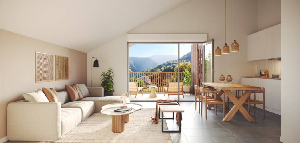 Programme immobilier neuf Les Embrunes - Dingy-Saint-Clair : Appartements T2–T4 avec terrasses, vues montagne et proximité pied de montagne (74230) - Référence : 7048
